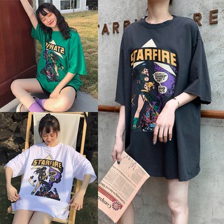 T-shirt short sleeve oversize Korean clothing women Fashion Shirt, Plump Girl, Over Size Print, Large Coat, Street T-shirt (1)