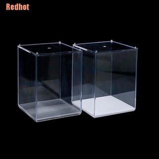 （Redhot）8*8*10CM Acrylic Display Case Clear Cube Box UV Dustproof Toy Protection