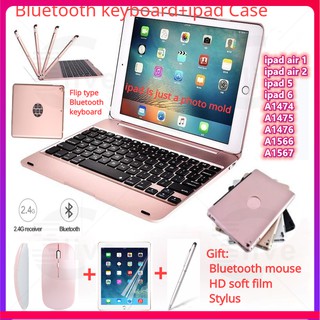 Case-Keyboard-For-iPad-5th-6th-generation-iPad-Air-1-iPad-Air-2 Wireless-Bluetooth-Keyboard-Cases-Cover-with-Auto-Wake-Up-and-Sleep