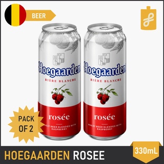 Hoegaarden Rosee Belgian Beer 2 Cans 330mL (1)