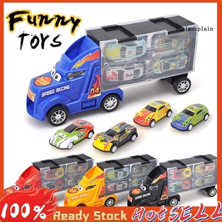 trucks for kids toys▬♣❏NTP Container Truck Inertia Metal Car Diecast Model Birthday Gift Toy for Boy