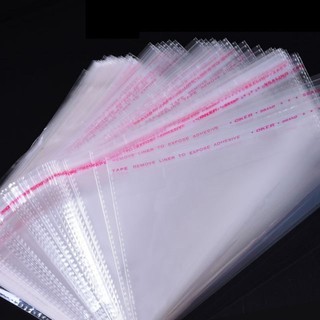 100pcs clear adhesive sead opp plastic packaging bag AW