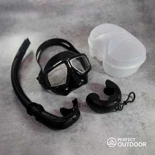 Nautilus Diving Mask & Foldable Snorkel Set Low Volume Diving Mask Freediving Mask