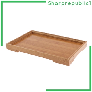 [shpre1] Multi-sizes Wooden Tea Breakfast Serving Trays / Craft Plain Wood Platter (3)