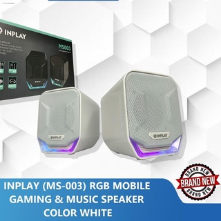 new products❦❐⊕Genuine INPLAY (MS-003) RGB MOBILE GAMING & MUSIC SPEAKER, COLOR WHITE