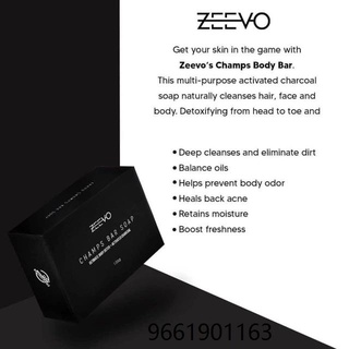Zeevo Champs Bar Soap 135g Charcoal Soap for Men | Authentic | Authorized Seller | On-Hand