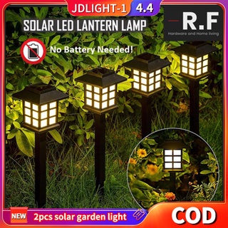Jiditech 2pcs Solar garden light LED Outdoor Solar Powered Landscape Yard Lawn Path Waterproof Lamp