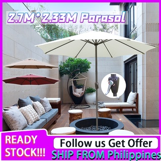 2.7M*2.33M Parasol Garden Patio Umbrella Sun Shade Umbrella Beach Round retractable outdoor umbrella