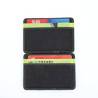 CUIKCA Korean Version Unisex Magic Wallet Money Clips Women Men Wallet Purse Carteira Slim Leather (4)