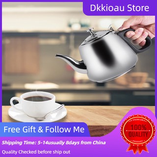 [READY STOCK] Stainless Steel Stove-top Teapot Coffee Pot Teaware Hot Water Kettle with Filter 1.5L/2L
