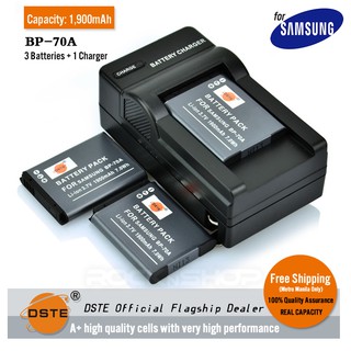 DSTE BP-70A BP70A 1900mAh Battery or Charger For Samsung ES65 ST88 PL170