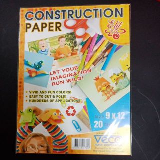 Construction Paper 20sheets 9x12 Assorted color in one pack