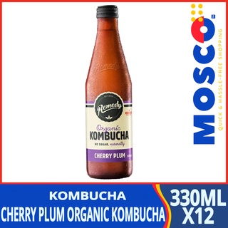 Kombucha Cherry Plum Organic Kombucha 330ml x12