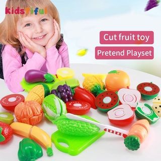 Cut Fruit Toys Vegetable Kitchen Children Play House Toy Pretend Play Educational Birthday Gifts Toys For Girl