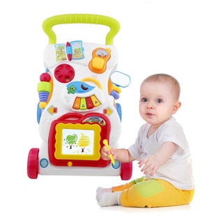 Baby Walker Multifunctional Toddler Trolley Sit-to-Stand Walker for Kid's Early Learning with Adjust (1)