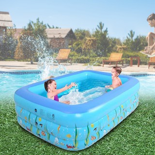 Swimming Pool 150x105x 55 cm Baby Outdoor inflatable Pool Rectangular For Kids Swimming Pool
