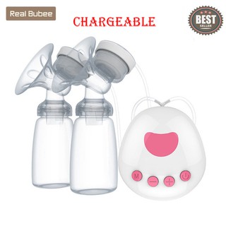 Real Bubee Double Electric Breast Pump Rechargeable Large Suction