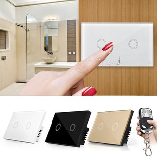 【IN Stock】US Plug Panel Smart Touch Wall Light Switch 2 Gang Y802A (1)