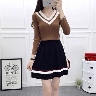 Korean Knitted pleated skirt (3)