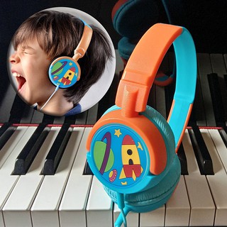 Boy space 85db cartoon headphone gift headset for kids