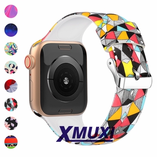 Replacement Bands For Watch Band 38mm 40mm 42mm 44mm Floral Pattern Printed Bands for iWatch Band Strap SE Series 6/5/4/3/2/1 81026 (1)