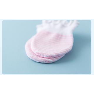 4Pairs/Set newborn Baby knit cotton gloves socks anti-grasping face mittens and boots 0-1 years (9)