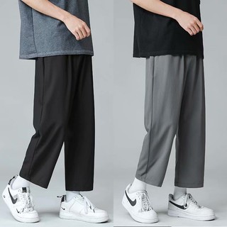 【ST Shop】Pants men's summer thin section Korean style trend straight loose wide-leg all-match casual trousers suit pants men's trousers S-3XL