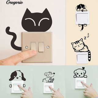 COD!G Removable DIY Cat Dog Wall Sticker Room Decor Switch