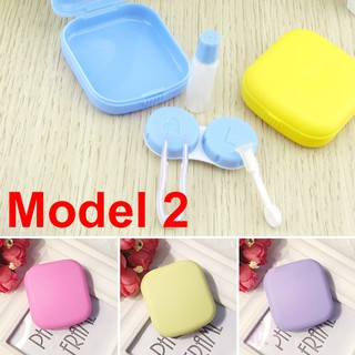 Pocket Mini Contact Lens Case Travel Kit Mirror Container
