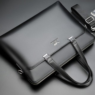 Fashion Men's Leather Shoulder Messenger Bag Large Capacity Handbag Ready Stock Business Briefcase
