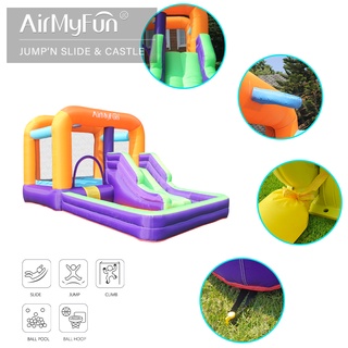 AirMyFun Inflatable Castle Outdoor Children's Play Equipment Air Cushion Bed Slide Trampoline Castle (4)