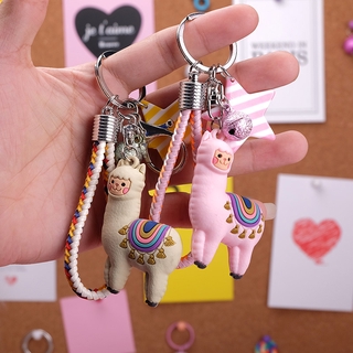 Cute Cartoon Alpaca Doll Car Key Chain Bag Key Ring PVC Keychain