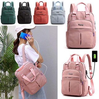 Women Fashion Anti-Theft Bag Travel Waterproof Backpack Usb Charge Laptop Backpack With Side Usb Charging Port