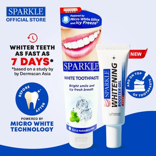 SPARKLE Whitening Booster Duo (Booster Gel and Fresh White Toothpaste 100g)