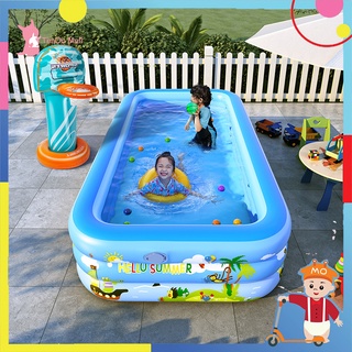 Timoo Inflatable Swimming Pool For Kids Rectangular Air Pump Family Size Swimming Pool