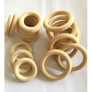 Paponei's Wood Rings Natural 1 , 1.25 , 1.5 , 2, 2.75, 3, 5, 6 inches 2, 3, 5 pieces