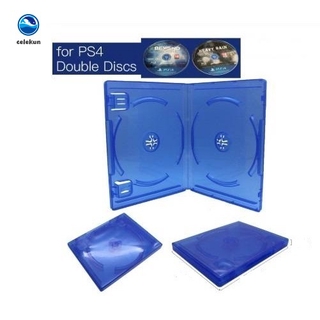 【CEK】CD DVD Disc Case Soft Plastic Blu-ray Rectangular Transparent Double Disc Case with Insertable Cover Disc Case
