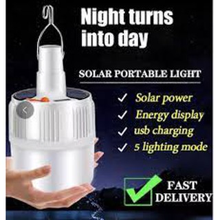 LED Solar Bulb Charging Lamp Weatherproof USB Solar Charging Can Use as Powerbank big sale Emergency