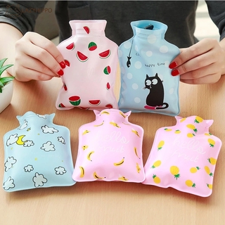 LazyHippo 1pc Portable Hand Warmer Hot Water Bottle Injection Storage Bag Cute Mini Hot Water Bottle Winter Cartoon Hotwater Warmer Bag Living Household Items (1)