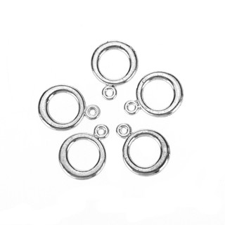 20 Sets Silver Round Toggle Clasps (2)