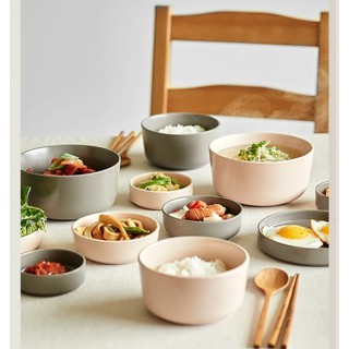 [Made in Korea] Modori Ceramic Modular 7pc Dinnerware Dish Set (Made in Korea) Space Saving, Durable & Safe Ceramic bowls & plates. (1)