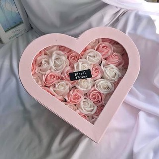 Heart-shaped creative flower box immortal soap flower rose gift box Chinese Valentine's Day Valentin