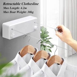 Clothes Line Dryer Retractable Bathroom Accessories Drying Rack White Clothesline Rack Laundry Drye