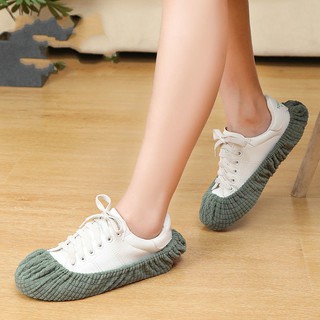 [2 pairs] home shoe cover can be repeated and elastic half pack anti-slip waterproof flood