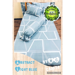 CRAFTS ABSTRACT LIGHT BLUE CANADIAN COTTON BEDSHEET SETS