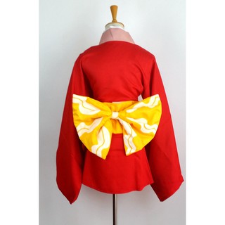 Anime Gintama Kagura Red Kimono Party Cosplay Costume (3)