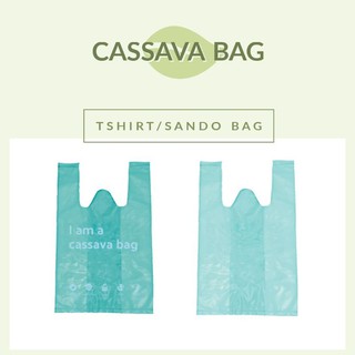 Cassava Tshirt / Sando Biobag, 10pcs (100% Biodegradable, Compostable, & Eco-friendly)