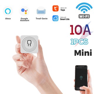 10A Mini Smart Wifi DIY Switch Supports 2 Way Control, Smart Home Automation Module Works with Alexa Google Home Smart Life App