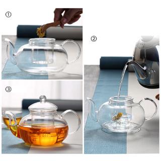 SWEEJAR Glass teapot Heat Resistant kettle jug tea Transparent tea maker with Infuser gift Glassware drinkware (6)