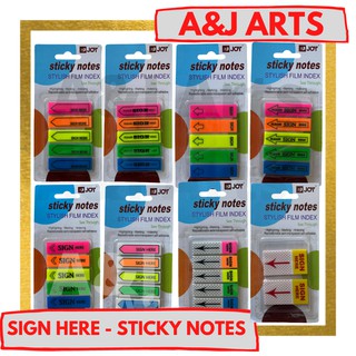 Sign Here Sticky Notes Joy Sticky Notes Stylish Film Index PET 5 in 1 Sign Here Arrow Flag
